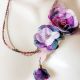 Colier floral violet indigo