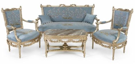 Set baroc living din lemn masiv auriu