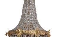Candelabru Rococo din alama cu cristale