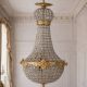 Candelabru Rococo din alama cu cristale