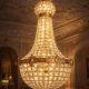 Candelabru Rococo din alama cu cristale