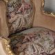 Sofa baroc din lemn auriu cu tapiterie goblen
