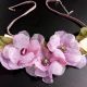 Colier diafan floral lila delicat