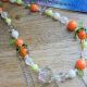 Colier handmade cu portocale mrgele de sticl i