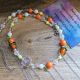 Colier handmade cu portocale mrgele de sticl i