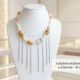 Colier handmade cu portocale mrgele de sticl i