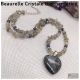 Colier Labradorit Safir Larvikit