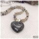 Colier Labradorit Safir Larvikit