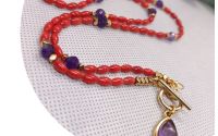 Colier Coral Ametist 