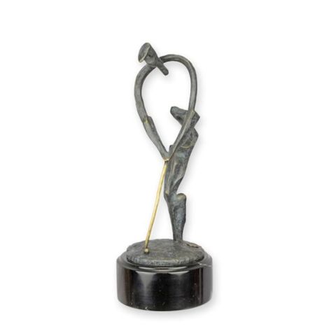 Jucator de golf-statueta moderna din bronz
