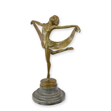 Dansatoare Art Deco-statueta din bronz