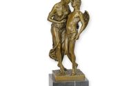 Secretul-statueta din bronz cu un soclu marmura