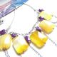 Colier Handmade cu Agate Galbene i Ametist Natura