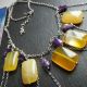 Colier Handmade cu Agate Galbene i Ametist Natura