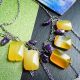 Colier Handmade cu Agate Galbene i Ametist Natura