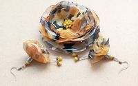 set floral galben ocru mix