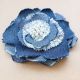 brosa denim  dantela  perle 13 cm