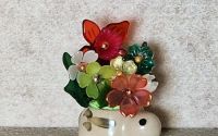 Aranjament floral n suport decorativ 