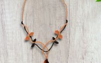Colier macrame cu agata maro