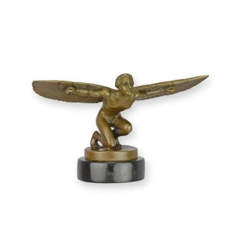 Icar-statueta din bronz cu un soclu din marmura