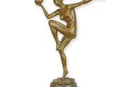 Stela-statueta din bronz cu un soclu din marmura