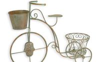 Jardiniera bicicleta din fier forjat antik green