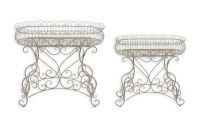 Set doua jardiniere din fier forjat antik green
