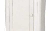 Noptiera Shabby Chic din lemn masiv alb cu blat gr