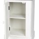Noptiera Shabby Chic din lemn masiv alb cu blat gr