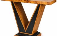 Consola Art Deco din lemn masiv furniruit