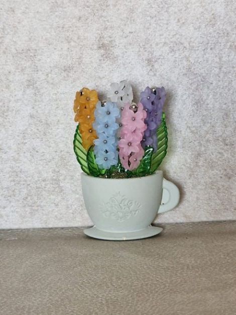 Aranjament floral decorativ cu magnet - Zambil 
