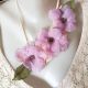 Colier diafan floral lila delicat