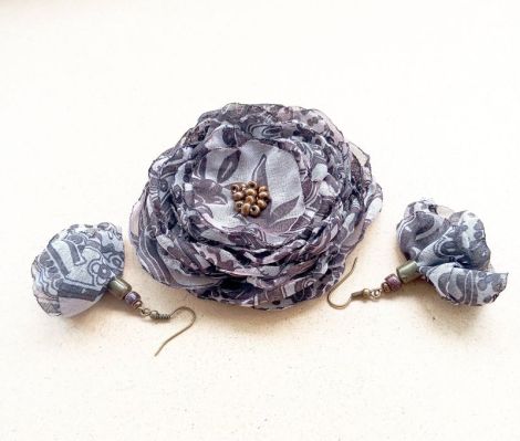 set floral nuane neutre