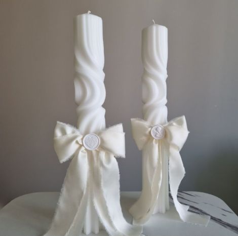 Lumanare Swirl pentru nunta sau botez