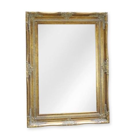 Oglinda monumentala din cristal cu o rama aurie
