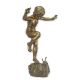 Baietel pe melc-statuetafantana din bronz
