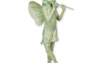 Zana cantand la flaut-statueta din bronz