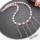 Colier Handmade cu Flori Mov i Mrgele Perlate El