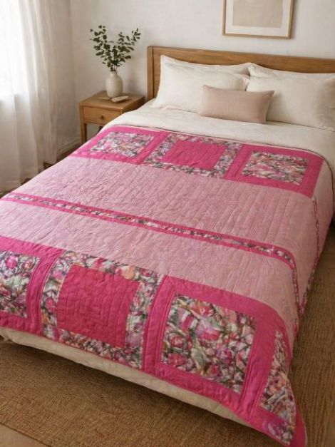 Cuvertura Patchwork Rose Blush