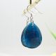 Cercei din apatit natural picturi albastre torti
