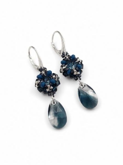 Cercei eleganti din cristale Swarovski si tortite 