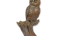 Bufnita pe ram-statueta din bronz