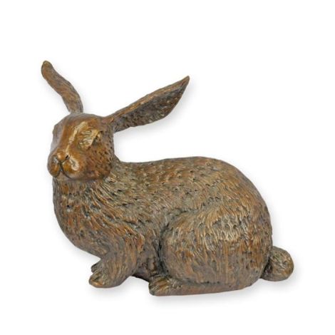 Iepuras sezand-statueta din bronz 