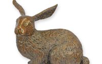 Iepuras sezand-statueta din bronz 