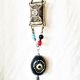 colier boem lung  cu pandante patinate si lampwork
