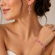 Set elegant bratara si cercei ciclame-roz pudrat