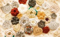 Lot flori crosetate