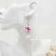 Cercei handmade unicat - ametist flori ceramica s