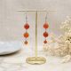 Cercei lungi Carneol natural i Inox Elegan n n