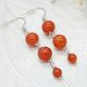 Cercei lungi Carneol natural i Inox Elegan n n